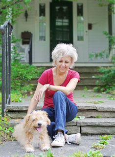 Kate DiCamillo and dog